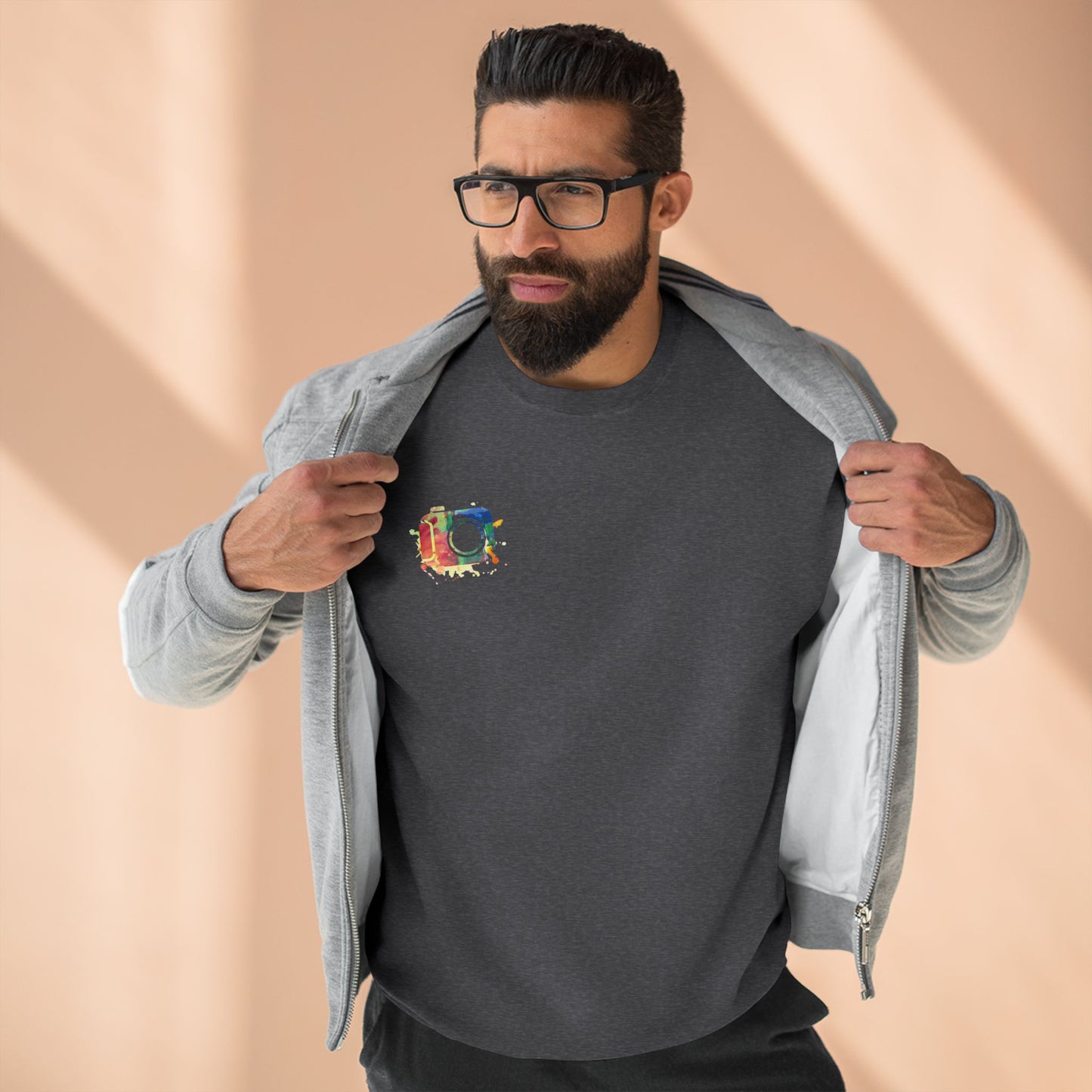 Vibrant Art Crewneck Sweatshirt, Cozy Sweatshirt, Casual Attire, Gift for Friends, Colorful Sweatshirt, Art-Inspired Fashion