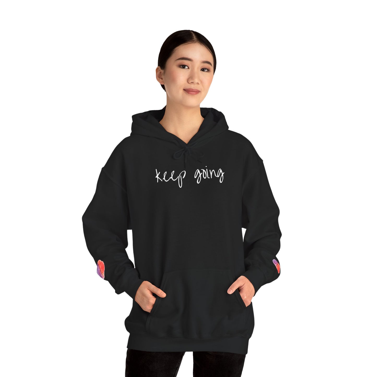 keep going design Heavy Blend™ Hooded Sweatshirt