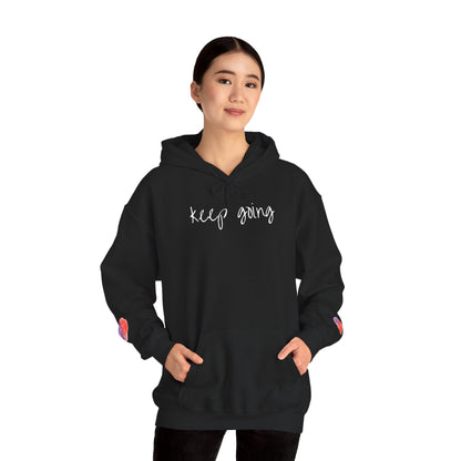 keep going design Heavy Blend™ Hooded Sweatshirt