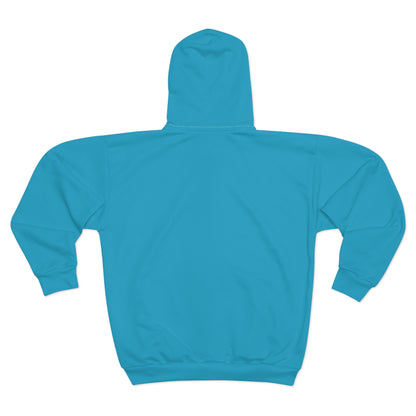 Bright Blue Zip Hoodie - Cozy, Stylish, Perfect for Casual Outings, Gifts, and Year-round Comfort, Unique Design, AOP
