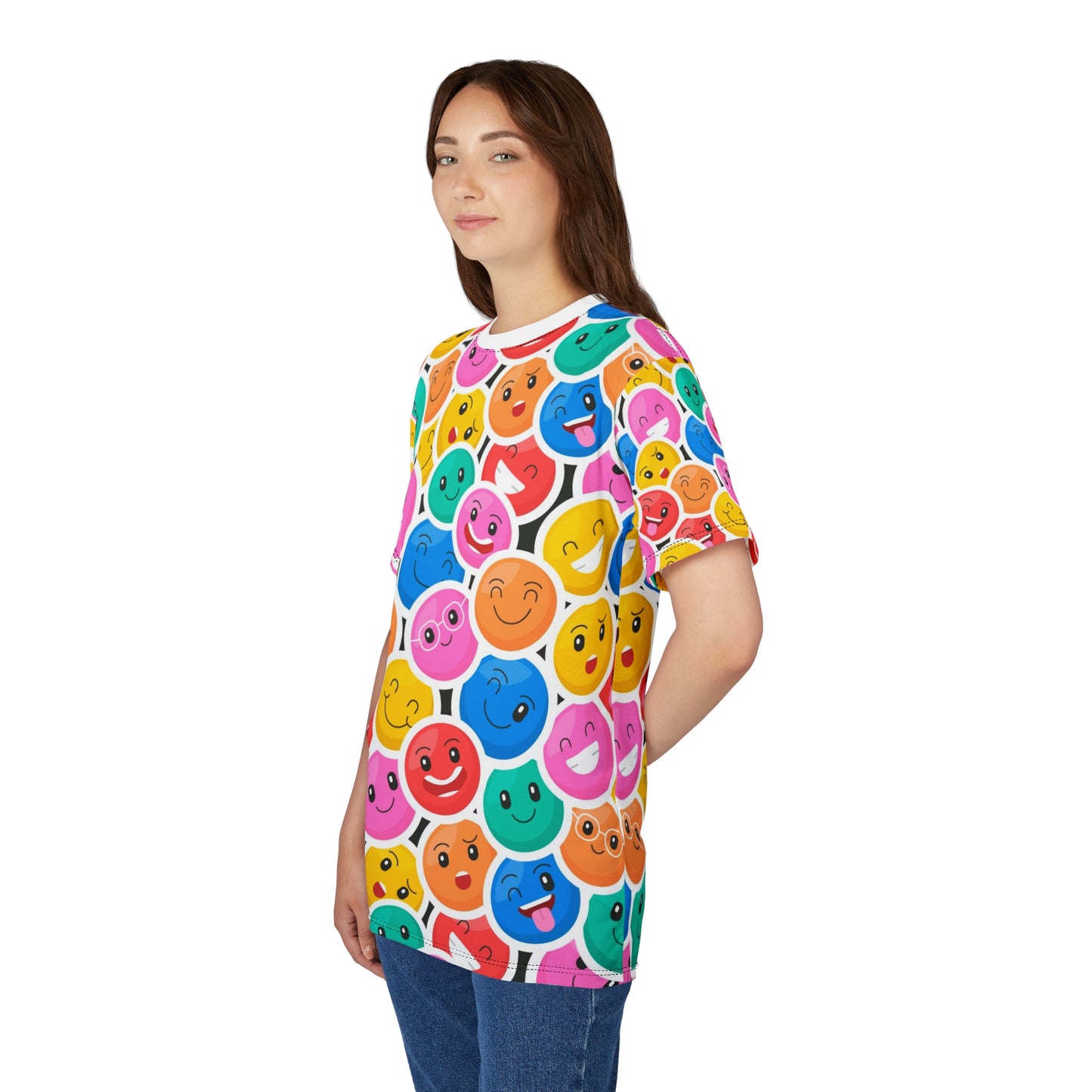 Colorful Emoji Tee, Fun & Quirky Graphic Shirt, Gift for Friends, Casual Wear, Birthday or Party Attire