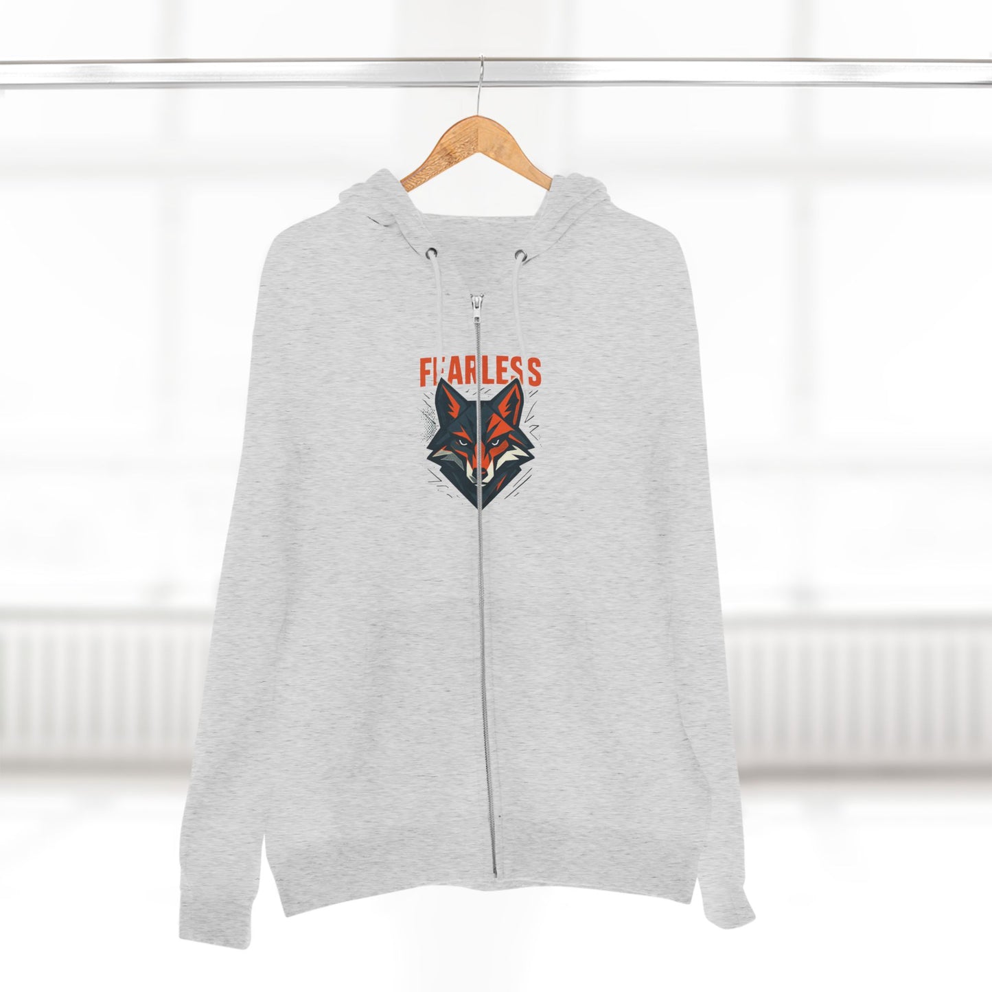 Fearless Wolf  Zip Hoodie | Cozy Layer for Adventurers, Perfect Gift for Animal Lovers, Everyday Casual Wear, Outdoor [...]