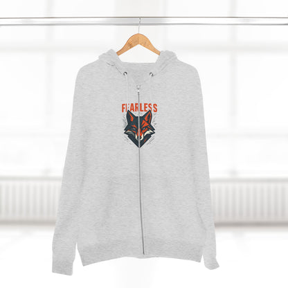 Fearless Wolf  Zip Hoodie | Cozy Layer for Adventurers, Perfect Gift for Animal Lovers, Everyday Casual Wear, Outdoor [...]