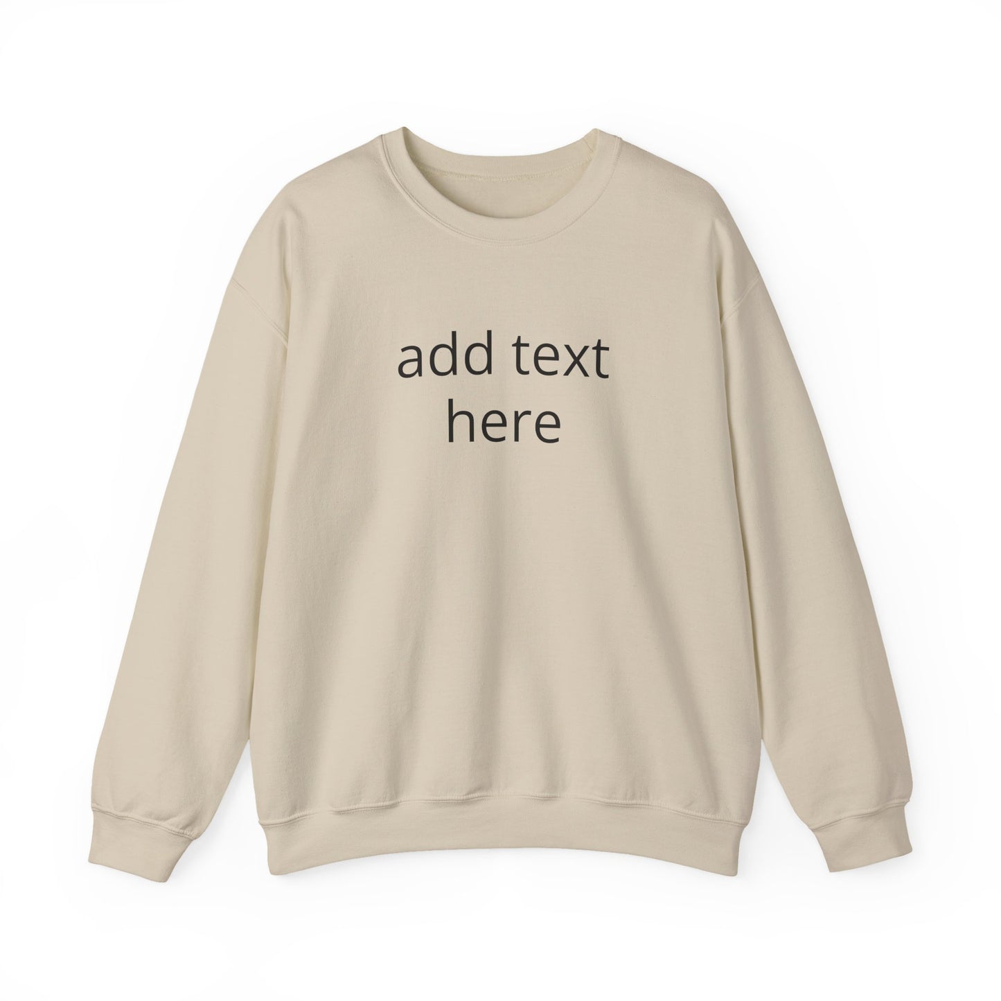 Custom Text Crewneck Sweatshirt — Minimal Personalized Pullover