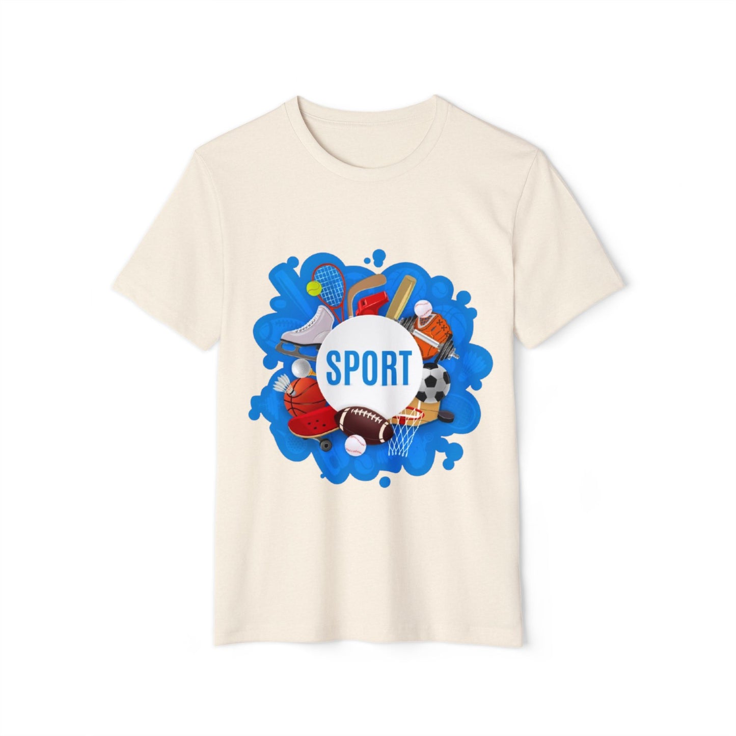 Sporty Recycled Organic T-Shirt for Active Lifestyle, Eco-Friendly Tee, Gift for Fitness Lovers, Perfect for Sports Events, Casual Wear