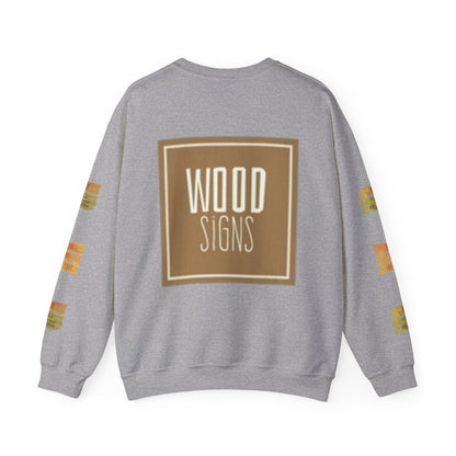 Rustic Wood Signs Sweatshirt, Cozy Gift for DIY Lovers, Home Decor Apparel, Fall Fashion