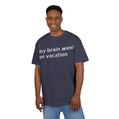 Vacation Vibes  Heavy Oversize Tee, Relaxed Fit Shirt, Casual Wear, Travel Shirt, Gift for Her, Funny Quote Tee