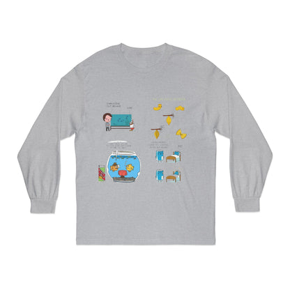 Whimsical Long Sleeve Tee for Creative Minds, Funny Gift, Casual Wear, Art-Inspired Fashion,  Graphic T-Shirt