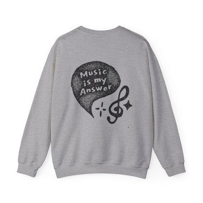 Musical Vibe Crewneck Sweatshirt, Perfect for Music Lovers, Gift, Cozy Style for Concerts, Casual Wear, Thoughtful Present