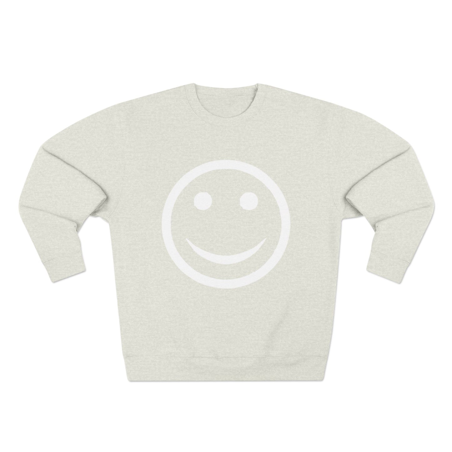Happy Face Crewneck Sweatshirt, Cozy Gift for Friends, Casual Style, Everyday Wear, Fun Mood Boost