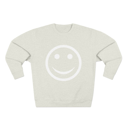 Happy Face Crewneck Sweatshirt, Cozy Gift for Friends, Casual Style, Everyday Wear, Fun Mood Boost