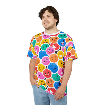 Colorful Emoji Tee, Fun & Quirky Graphic Shirt, Gift for Friends, Casual Wear, Birthday or Party Attire