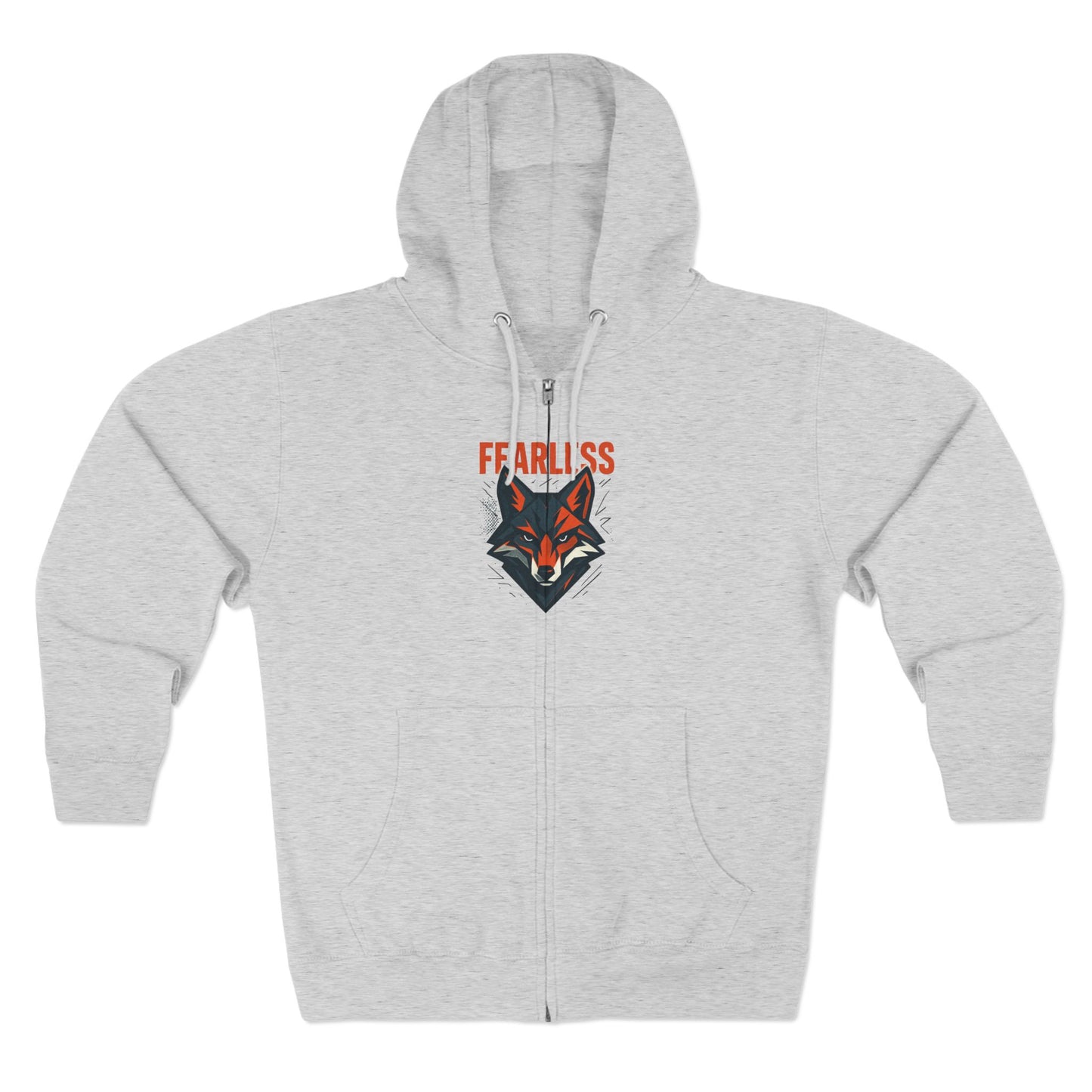 Fearless Wolf  Zip Hoodie | Cozy Layer for Adventurers, Perfect Gift for Animal Lovers, Everyday Casual Wear, Outdoor [...]