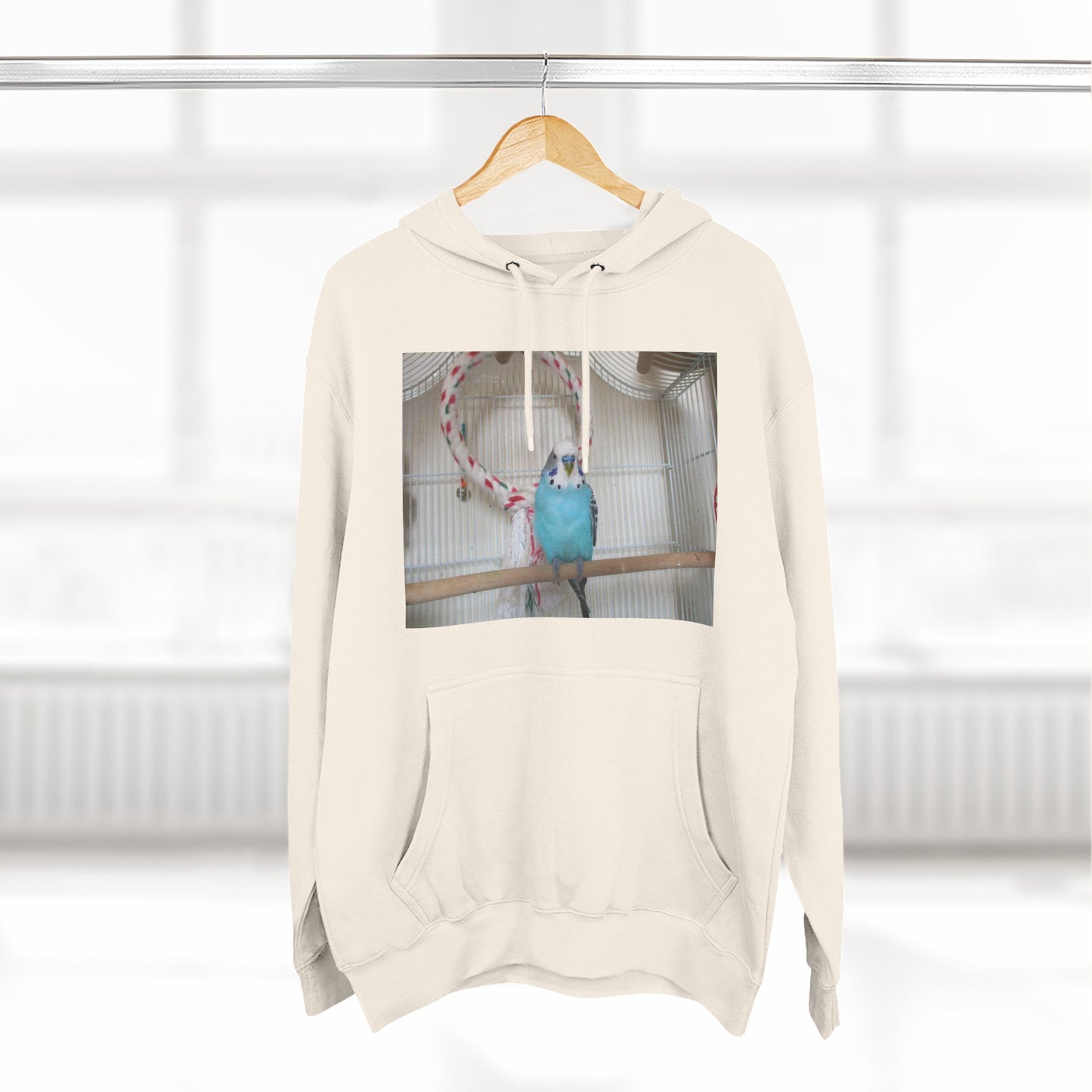 Bird Lover's Three-Panel Fleece Hoodie, Cozy Bird Sweatshirt, Pet Gift, Animal Lover Apparel, Cute Bird Design, Warm Winter Wear