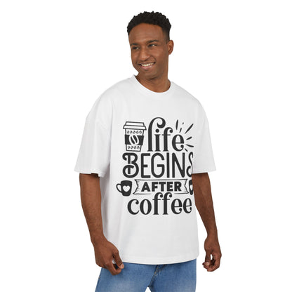 Coffee Lovers  Box Tee - Life Begins After Coffee Shirt, Gift for Barista, Funny Tee, Coffee Addict Gift, Casual Wear