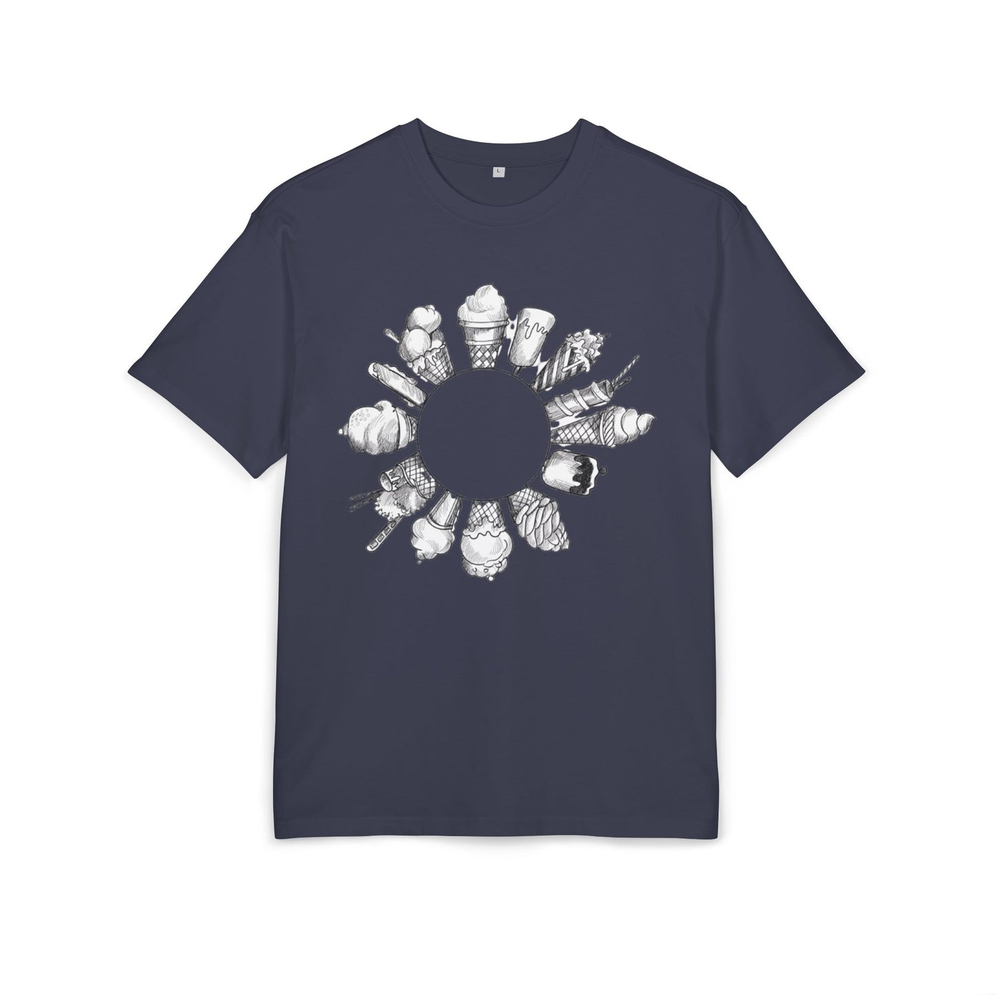 Ice Cream Lovers  Heavy Oversize Tee, Summer Fashion, Casual Wear, Gift for Foodies, Ice Cream Enthusiasts, Comfort Tee