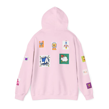 Colorful Graphic Hoodie, Fun Streetwear Sweatshirt,  Fashion, Casual Wear, Unique Gift, Trendy Apparel