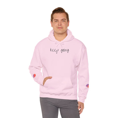 keep going design Heavy Blend™ Hooded Sweatshirt