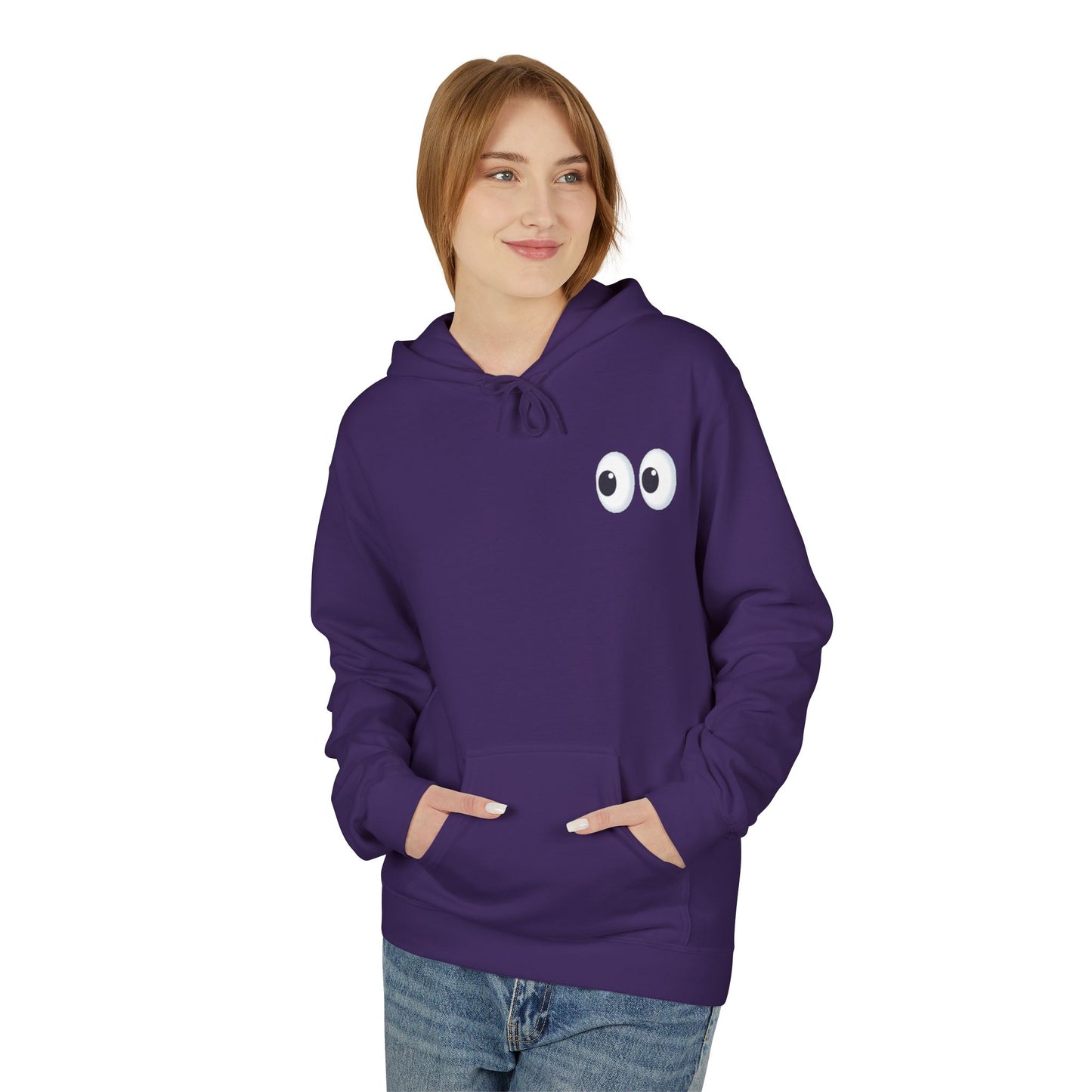Playful Eyes Fleece Hoodie - Fun Sweatshirt for Unique Style,  Cozy Wear, Perfect Gift for All Occasions, Casual Outfits, Daily [...]