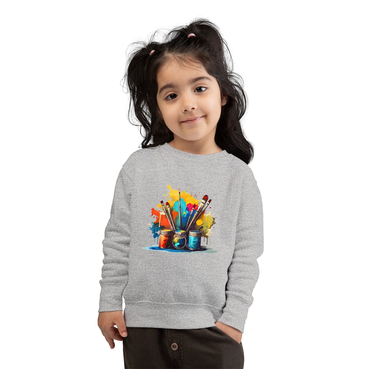 Creative Little Artist Toddler Sweatshirt, Kids Art Sweatshirt, Colorful Kids Sweater, Toddler Gift, Birthday Present, Painting Lover
