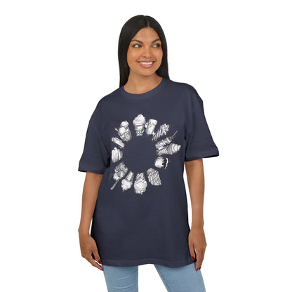 Ice Cream Lovers  Heavy Oversize Tee, Summer Fashion, Casual Wear, Gift for Foodies, Ice Cream Enthusiasts, Comfort Tee