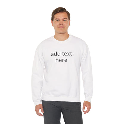 Custom Text Crewneck Sweatshirt — Minimal Personalized Pullover
