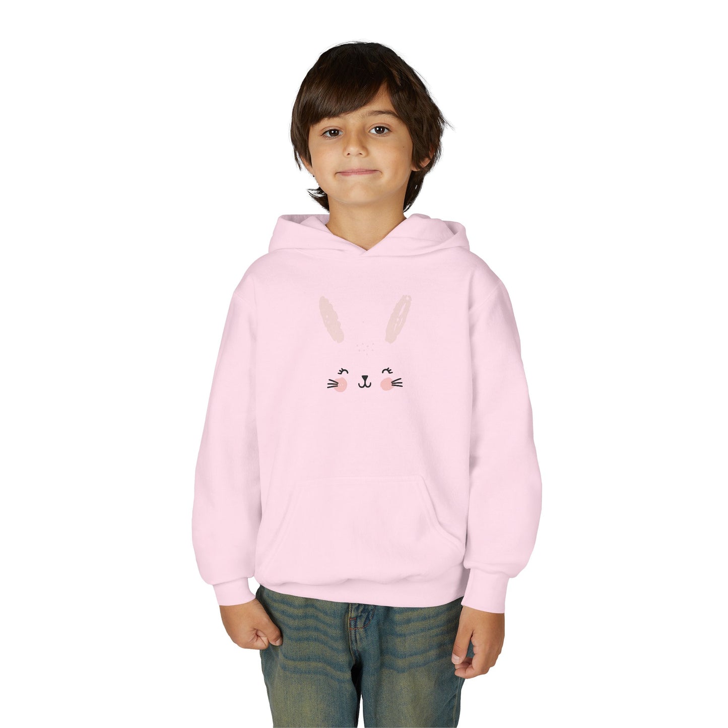 Cute Bunny Youth Hoodie - Perfect for  Spring Celebrations, Gift for Kids, Cozy Sweatshirt, Animal Lover Apparel