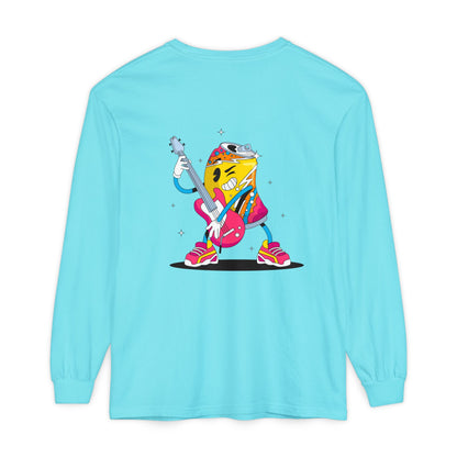 Rock Star  Long Sleeve Tee, Garment-Dyed Shirt for Music Lovers, Streetwear, Concert Casual, Unique Gift Idea