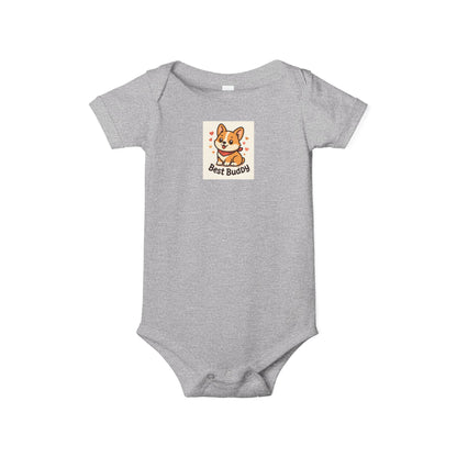 Cute Corgi Infant Onesie - Best Buddies Baby Bodysuit, Baby Shower Gift, Cute Gift for New Parents, Adorable Baby Outfit, Infant Clothing