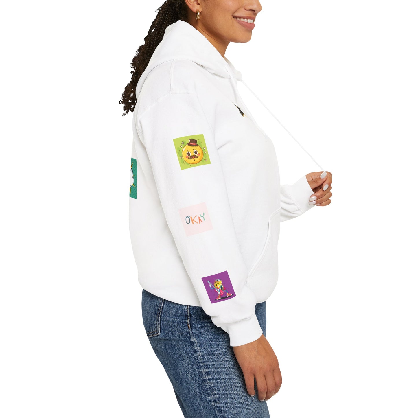 Colorful Graphic Hoodie, Fun Streetwear Sweatshirt,  Fashion, Casual Wear, Unique Gift, Trendy Apparel
