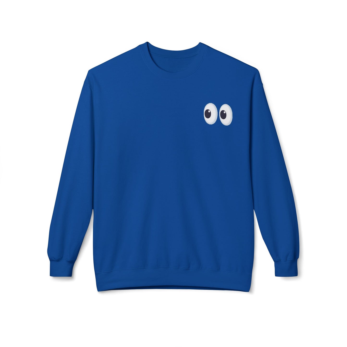 Cute Eyes Crewneck Sweatshirt, Cozy  Fleece, Perfect for Gifts, Casual Wear, Everyday Comfort