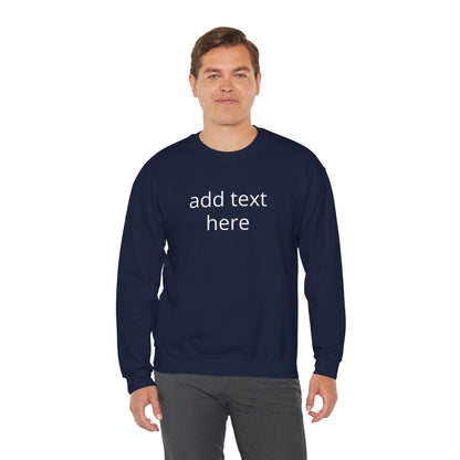 Custom Text Crewneck Sweatshirt — Minimal Personalized Pullover