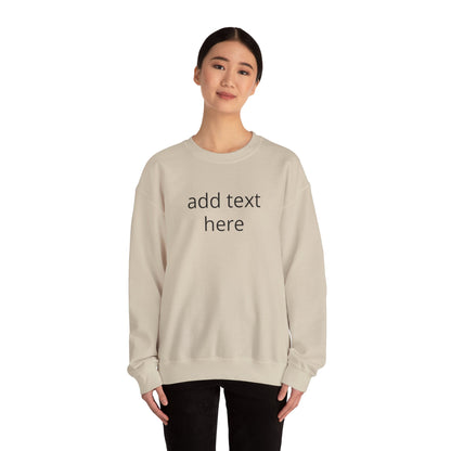 Custom Text Crewneck Sweatshirt — Minimal Personalized Pullover