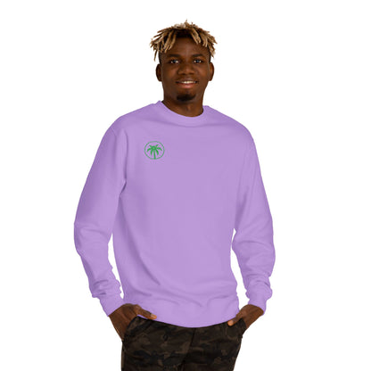 Palm Tree Crew Neck Sweatshirt, Casual Wear, Beach Vibes Apparel, Everyday Comfort, Gift for Him or Her