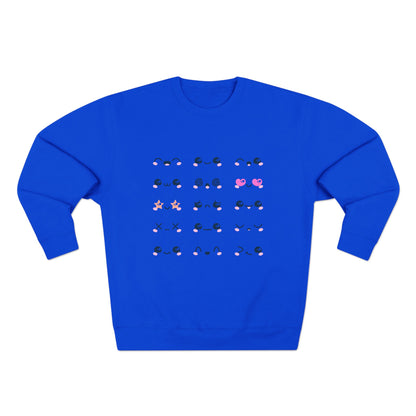 Cute Expression Crewneck Sweatshirt, Cozy Gift, Fashionable Apparel, Sweatshirt, Trendy Outfit, Perfect for Fall