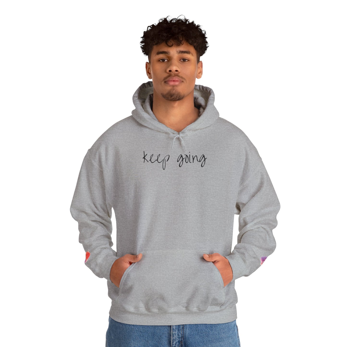 keep going design Heavy Blend™ Hooded Sweatshirt