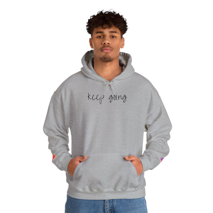 keep going design Heavy Blend™ Hooded Sweatshirt