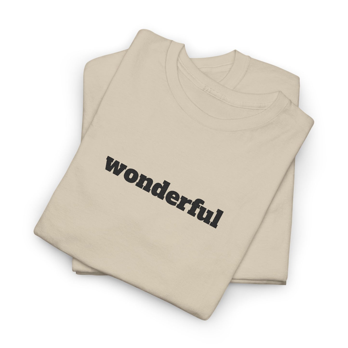 Wonderful Vibes  Heavy Cotton Tee, Casual Graphic Tee, Gift for Friends, Positive Affirmation Shirt, Everyday Wear, Birthday Gift