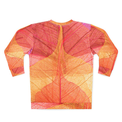 Leaves  Sweatshirt -Autumn, Cozy Fall Apparel, Gift for Nature Lovers, Unique AOP Design, Perfect for Cool Days