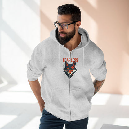 Fearless Wolf  Zip Hoodie | Cozy Layer for Adventurers, Perfect Gift for Animal Lovers, Everyday Casual Wear, Outdoor [...]