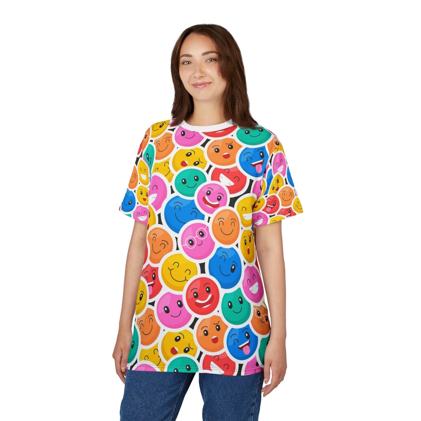 Colorful Emoji Tee, Fun & Quirky Graphic Shirt, Gift for Friends, Casual Wear, Birthday or Party Attire