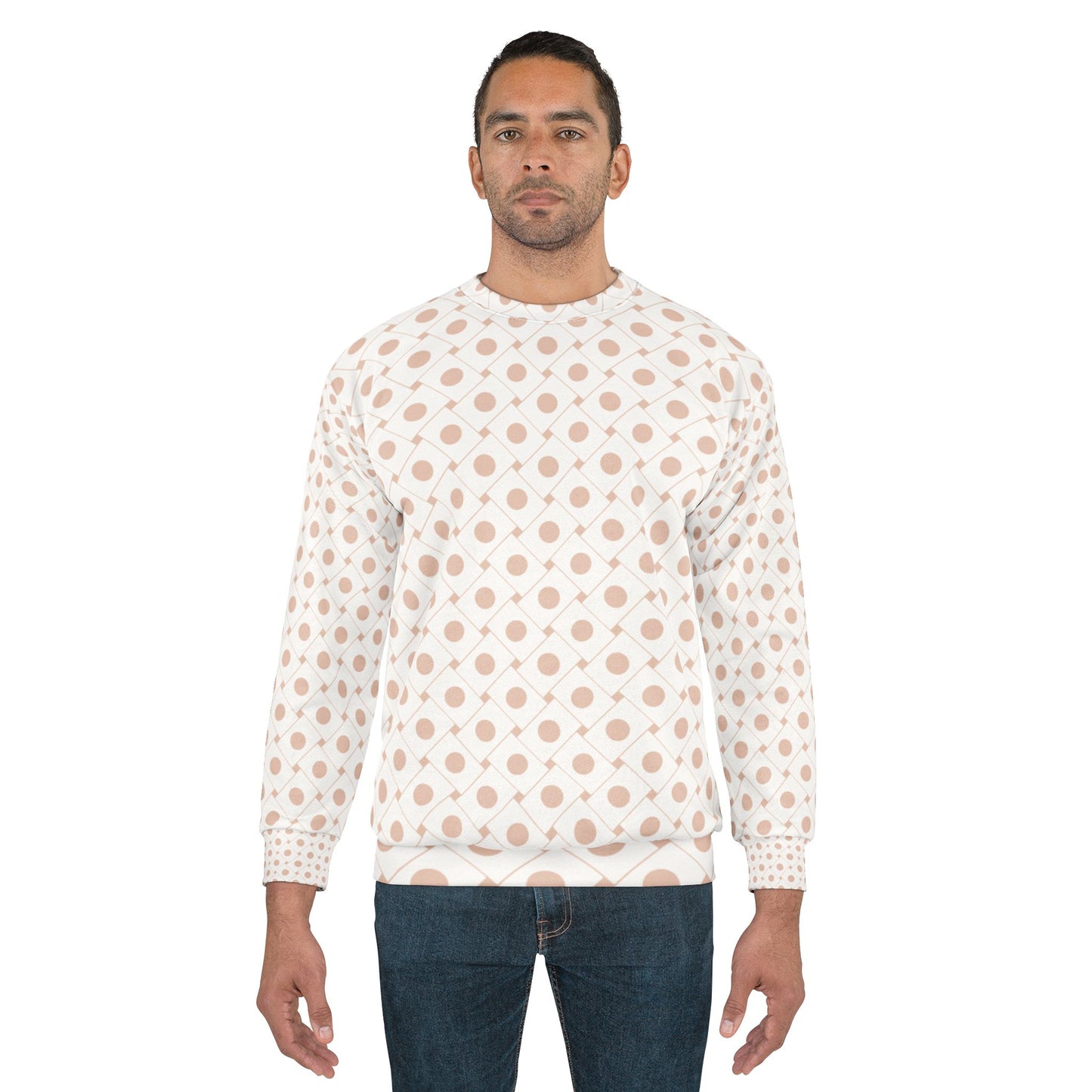 Chic Patterned  Sweatshirt | Cozy Gift for Him/Her, Stylish Casual Wear, Perfect for Fall, Trendy Wardrobe Essential
