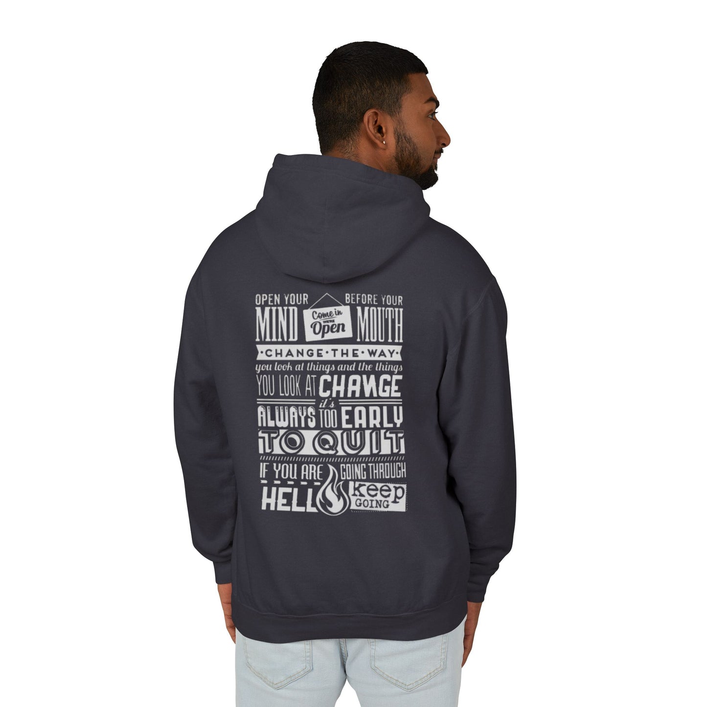 Motivational  Lightweight Hooded Sweatshirt - Change Your Mindset, Inspirational Gift, Everyday Wear, Perfect for Relaxation, [...]