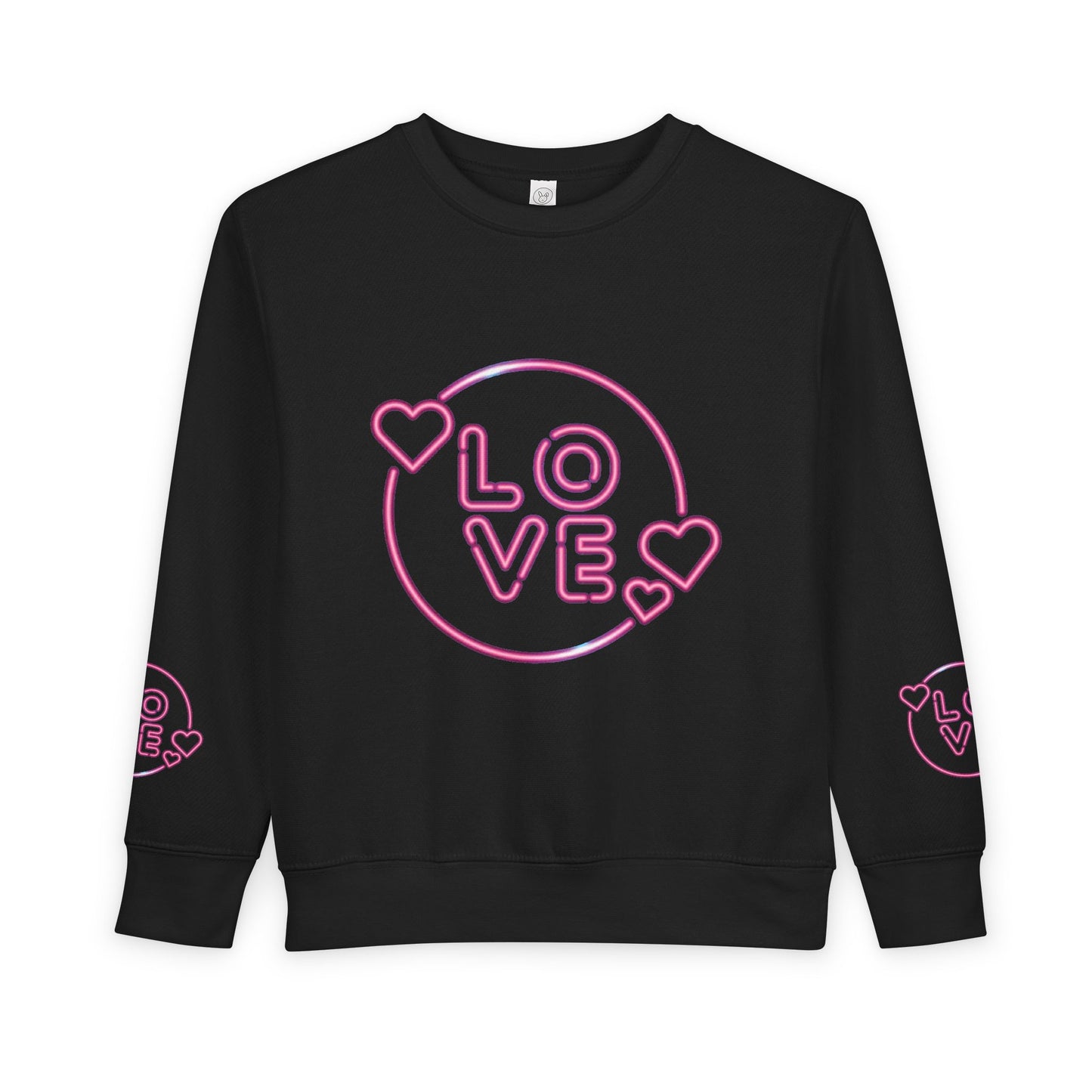 Charming Toddler Sweatshirt with 'Love' Print, Cozy Kids Pullover, Cute Gift for Birthdays, Playdates