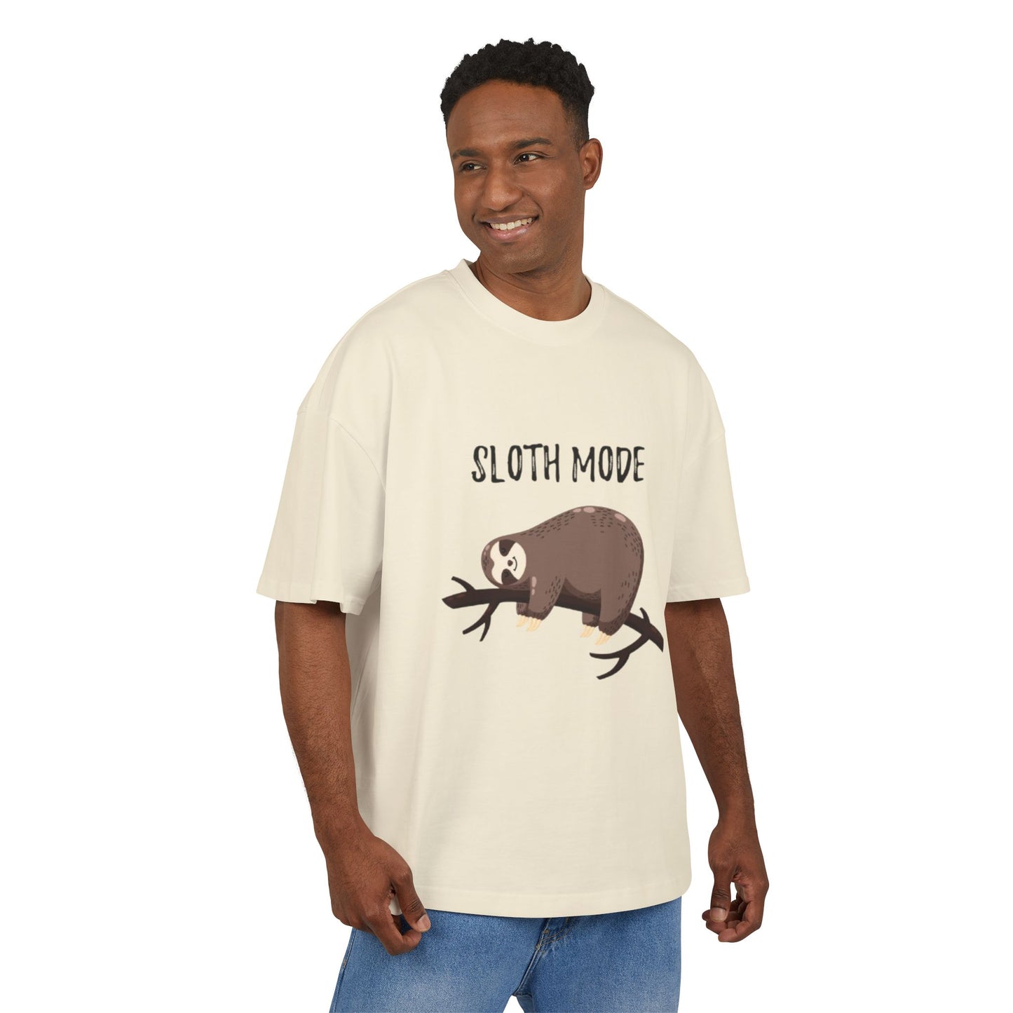 Sloth Mode  Heavy Cotton Tee, Relaxed Fit T-Shirt, Funny Animal Tee, Gift for Sloth Lovers, Humor T-Shirt, Casual Everyday Wear