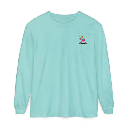 Rock Star  Long Sleeve Tee, Garment-Dyed Shirt for Music Lovers, Streetwear, Concert Casual, Unique Gift Idea