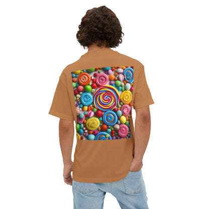 Candy-Themed  Oversized Boxy Tee, Sweet Treat Shirt, Fun Summer Tee, Trendy Casual Wear, Gift for Candy Lovers, Party Shirt, [...]