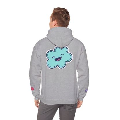 Cute Illustrated Hoodie with Flowers,  Sweatshirt for Spring, Funny Cloud Design, Gift for Teens, Cozy Casual Wear