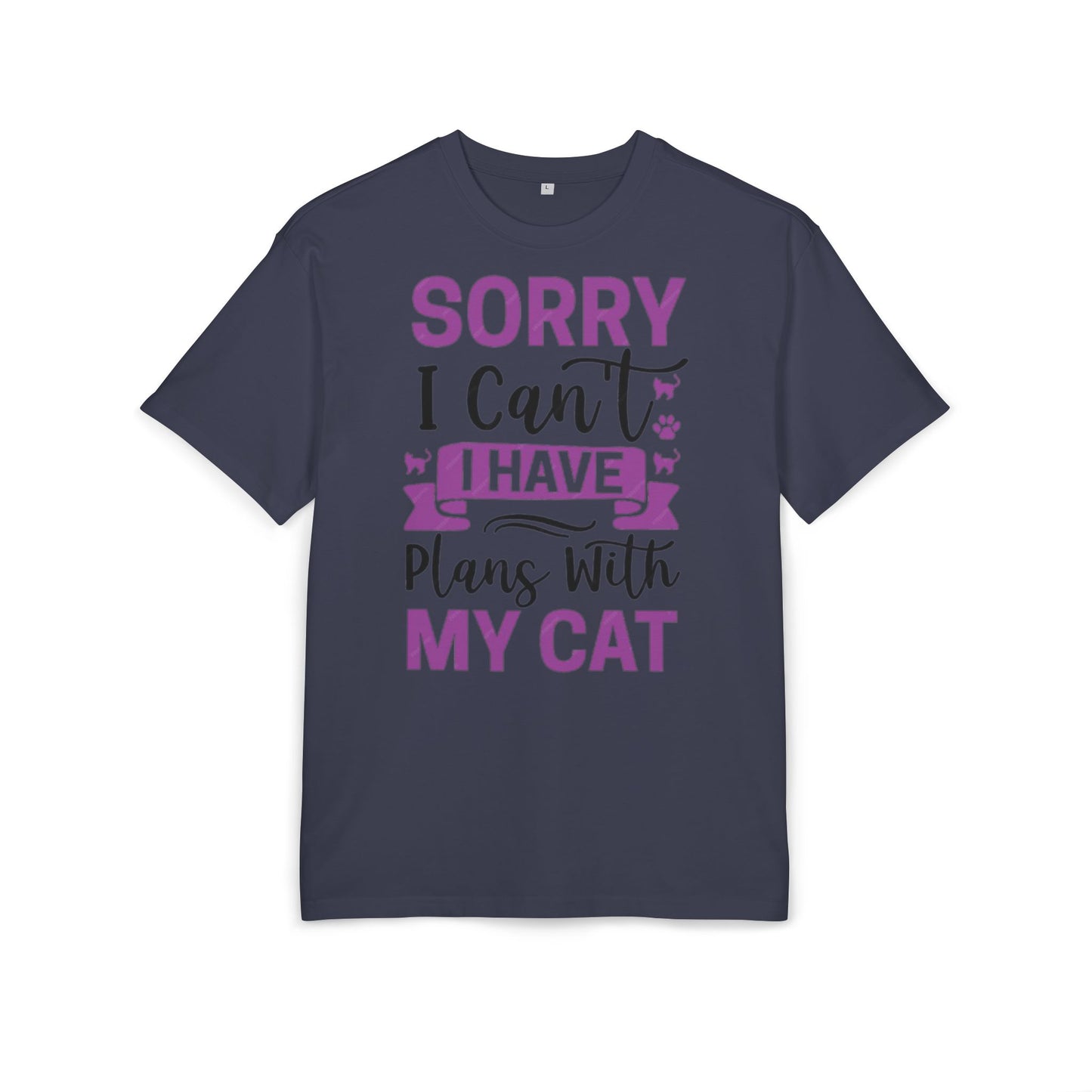 Cat Lover's Oversize Tee: Sorry I Can't, I Have Plans With My Cat - Funny Pet Tee, Gift for Cat Owners, Casual Everyday Wear, [...]