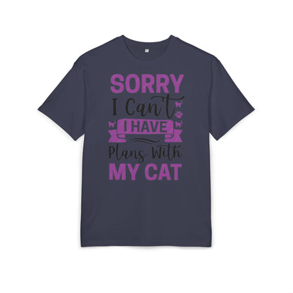 Cat Lover's Oversize Tee: Sorry I Can't, I Have Plans With My Cat - Funny Pet Tee, Gift for Cat Owners, Casual Everyday Wear, [...]